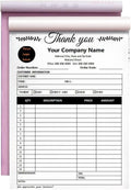 Custom Carbonless Sales Invoice Form Books for Small Business, Personalized NCR 2-Part Receipt Book with Carbon Copies, Cover Add Company Name, Address and Number Printed