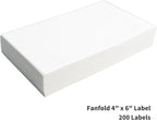 L LIKED 200 4x6 Thermal Labels Fanfold, Direct Thermal Shipping Labels - Perforated and Strong Adhesive