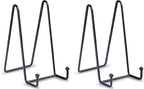 LIONWEI LIONWELI Plate Stands for Display - 6 Inch Metal Easels 2 Pack - Sturdy Tabletop Holders for Decorative Plates, Picture Frames, Books, Tablets, Vinyl Records & More - Black