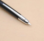 JINHAO 20 Press Fountain Pen, Retractable Capless Resin Pen with Ink Converter (EF Nib 0.4mm, Bright Black)