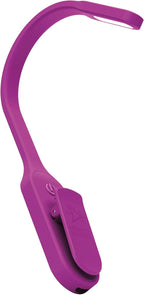 The Original Mighty Bright Recharge Clip On Rechargeable Book Light Reading Light, Warm Eye Care LEDs, Flexible, Durable, Dimmable, Perfect for Kids, Bookworms, Reading in Bed, Lasts 60 Hours (Purple)
