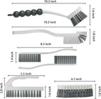 CN1ST 6 PCS Cleaning Brush, Scrub Brush Set for Kitchen and Bathroom Household Use with Various Brushes for Cleaning Dishes, Tiles, Corners and Floors