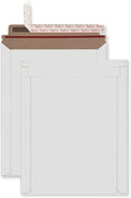 Bonfasvo Rigid Mailers 30 Pack 7.5 x 9.5 inches White Self Seal Stay Flat Bulk Cardboard Kraft No Bend Mailers Peel and Seal for Document Photos Pictures Papers Files CD