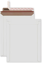 Bonfasvo Rigid Mailers 30 Pack 6.25 x 8.25 inches White Self Seal Stay Flat Bulk Cardboard Kraft No Bend Mailers Peel and Seal for Document Photos Pictures Papers Files CD