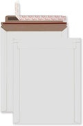 Bonfasvo Rigid Mailers 30 Pack 9.25 x 11.75 inches White Self Seal Stay Flat Bulk Cardboard Kraft No Bend Mailers Peel and Seal for Document Photos Pictures Papers Files CD