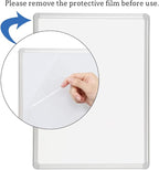 DEVELOP Large Magnetic Dry Erase White Board 60 x 36 Inches, Wall-Mounted 5' x 3' Whiteboard for Home Office School, Silver Aluminium Frame with Detachable Marker Tray, 4 Markers 1 Eraser 4 Magnets