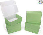 PHAREGE 12x9x4 inch Gift Shipping Boxes Bulk 6 Pack Green, Tab Lock Tuck Top Mailing Boxes for Packaging Small Business, Medium Cardboard Mailer Boxes for Wrapping Present