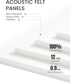 Fluxynara Large Felt Bulletin Board 36" x 24"Cork Board Alternative-6 Pack with 40 Safe Removable Adhesive Tabs, Cork Boards for Walls Cork Board for Home Office Classroom Pin Board-Milky White