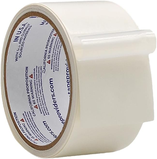 WOD SPT7A UHMW Polyethylene Transparent Film Slick Tape, 2 inch x 10 ft. Aggressive Adhesive - Ideal For Squeak Reduction, Drawers, and Bearings