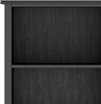 SIMPLIHOME Artisan Bookcase - 72 inch Tall 5-Shelf Solid Wood Bookshelf in Black, Contemporary Storage for Living Room, Study Room or Office with Adjustable Shelves and Decorative Side Panels