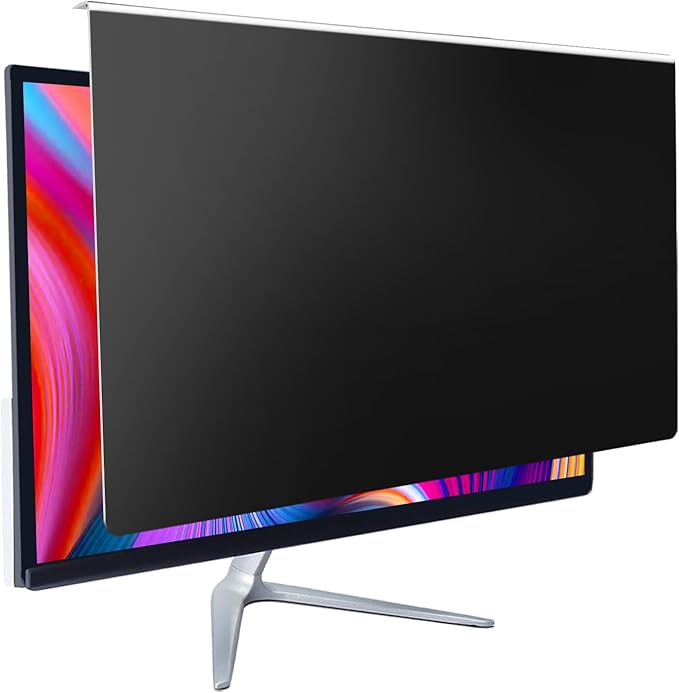 GUDTEKE Computer Privacy Screen Filter 24" Hanging Privacy Screen Protector Compatible Widescreen Computer Monitor with Aspect Ratio 16:9,Anti-Glare Privacy Screen Protector for 23.6" 23.8" Monitor