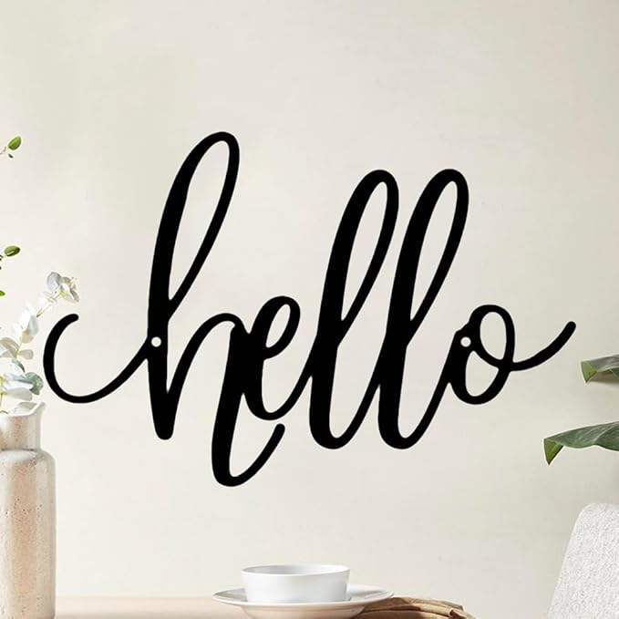 8x12 inch HELLO Sign metal home decoration wall decoration, corridor entrance, door home decoration