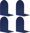 Lulonpon 4 Pieces Book Ends, Bookends, Books Stand, Metal Bookend for Shelves, Blue Book Ends for School, Library, Desktop Organizer