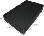Lineco Museum Archival Storage Box, 11.75x18.25x3 in. Drop Front Design. Acid-Free with Metal Edge. Organize Photos, Pictures, Prints, Documents, Crafts, DIY. Black, 2Pack