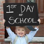 NEWNEWSHOW 8.7x12 Inch Erasable Message Board Sign with Hanging String, Store Signs Chalkboard, Menu Chalkboard, Message Board, Bar and Special Event Decorations, Double-Sided Painting