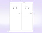 NextDayLabels - 8-1/2 x 11 Neon Color High Light Fluorescent Labels for Laser & Inkjet Printer (Blue Fluorescent, 4 x 5-4 Per Page | 100 Labels)