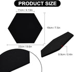 Vuzvuv 6 Pcs Hexagon Bulletin Board with 50 Pushpins & Sticky Note Adhesive Cork Board for Wall，Felt Pin Board for School，Office Decor（Black）