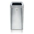 Clorox Slim Open Trash Can - 2.6 Gallon (10 Liter) Small Metal Waste Basket with Removable Bucket for Narrow Spaces - Stainless Steel Garbage Bin for Bathroom, Bedroom, or Office