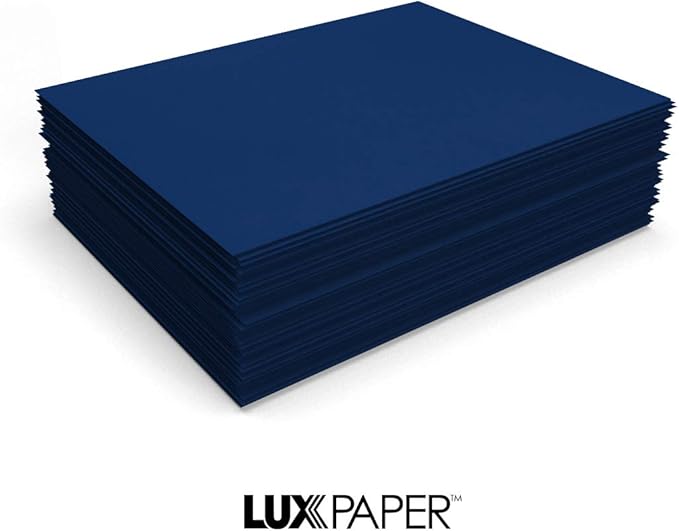 LUXPaper 8.5" x 11" Cardstock | Letter Size | Navy Blue | 100lb. Cover (183lb. Text) | 50 Qty