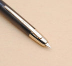 JINHAO 20 Press Fountain Pen, Retractable Capless Resin Pen with Ink Converter (EF Nib 0.4mm, Transparent Black - Gold Clip)