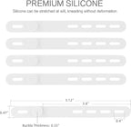 Donruby 24Pcs Silicone Cable Ties - Reusable & Washable with Locking Buckles, Adjustable Fastening Cable Management Straps, Multi-Purpose High Elasticity Cord Organizer (White)