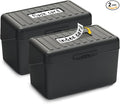 H4D Index Card Holder 3x5, Index Card Box Organizer Case, 3x5 Flash Note Card Holder, 2 Packs (Black)