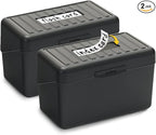 H4D Index Card Holder 3x5, Index Card Box Organizer Case, 3x5 Flash Note Card Holder, 2 Packs (Black)