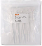 Waterproof Shipping Tags, Self Locking Nylon Writable Marker Ties Luggage Identification Tags, Plastic Straps Label Mark Tag, Seal Tags Zip Tie for Labeling 100pcs (White)