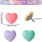 Aoxsie 28pcs Decorative Push Pins Multicolored Heart Thumbtacks Thumb Tacks for Bulletin Cork Boards Office Organization Home