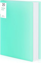 Phyxin Portfolio Binder, 20-Pocket Portfolio Folder 8.5" x 11", Displaying 40 Page Binder with Plastic Sleeves, Plastic Folders for Women & Men, Students, Teachers, Green