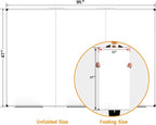 XBoard Magnetic Whiteboard 96 x 48 Inch, Giant Foldable Dry Erase White Board for Wall with Marker Tray 8' x 4' | Aluminum Frame Presentation Board