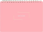 Merely Home Undated Daily Planner | 8.25” x 11.75” Work To-Do Notebook | ADHD Academic Organizer | Multi-Layout | Men and Women Planner | College Supplies | Pink | Landscape Layout