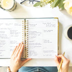 Day Designer 2026 Weekly Planner – Premium Planner for Stylish Organization. Combines Weekly & Monthly Calendars, Daily Schedule, Notes Pages, Goal Setting, Stickers, Pocket & More. Elegant Laminated Cover with Gold Accents (Black Stripe Design - 2026)