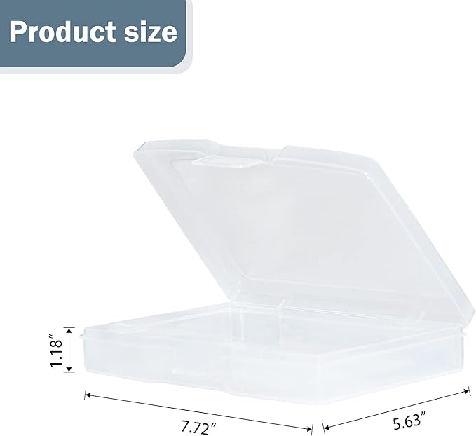 Party Club of America Transparent 5" x 7" Photo Storage Boxes - Photo Organizer Cases Photo Keeper Picture Storage Containers Box for Photos - 20 Pack (Clear)