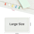 Vuzvuv Beige White 28"x16" Large Cork Board with 50 Push Pins & Sticky Notes, Self-Adhesive Bulletin Board for Wall, Felt Pin Vision Board for Paste Notes,Schedules Offices Home