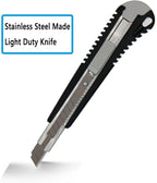 WEKOIL 9mm Snap Off Utility Knife 3 Pack High Hardness Retractable Box Cutters with 30 Pcs Snap Off Blades,Package Cutter 9mm Knife for Home Office Workstation,Black