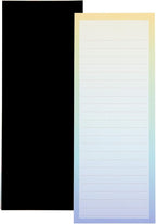6 Pack Magnetic Notepads for Refrigerator, Grocery, Shopping, To Do Lists, 3.5x9 inch Pastel Rainbow Gradient Note Pads (60 Sheets Each)