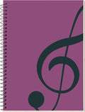 MOREYES Music Notebook Composition Manuscript Staff Notebook with 100 Pages 10.24x7.5 inch/26x19cm, Pink
