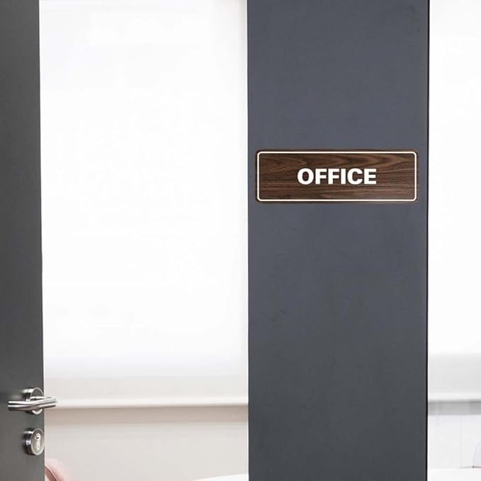 Signs ByLITA Standard Office Sign - Professional Business Signage - Easy to Install (Red/Yellow) - Large 10 Pack