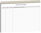 Getvow Activity Log Notepad - Spiral Activity Log Book for Business Work, Undated Weekly To Do List Notepad, Organized Time Spending, Appointment or Contact, 52 Sheets, 100gsm Paper, 8.5" x 11"