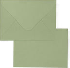 A7 Sage Green Envelopes 100 Pack, Goefun 5x7 V Flap Printable Envelopes for Invitation, Gift Cards, Birthday, Graduation, 5.25 x 7.25 in, 120GSM
