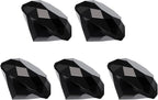 PATIKIL 5 Pcs Diamond Crystal Paperweight, 30mm / 1.18 Inch Crystal Paperweight Paper Weight for Home Office Desktop Table Decor Wedding Party Jewelry Ornaments, Black