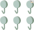 DHDestined Fateful 6 Pack Adhesive Hooks Cute Utility Hooks, Key Hooks for Wall Decorative, for Hanging Hat, Towel, Key, Towel Hook Wall Mount for Home, Kitchen, Bathroom, Office(Light Blue)