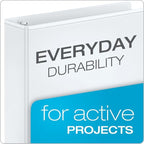 Cardinal 1.5 Inch 3 Ring Binder, Round Ring, White, 4 Pack, Holds 350 Sheets (79517)