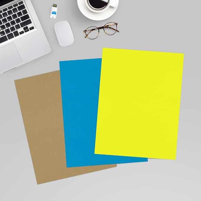 LUXPaper 8.5" x 11" Paper | Letter Size | Citrus Yellow | 80lb. Text | 50 Qty