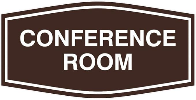 Fancy Conference Room Sign (Dark Brown) - Large