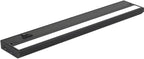 LED Under Cabinet Lighting Hardwired - 3CCT 18 Inch Black Finish - Undercabinet Lights for Kitchen - Linkable Undercounter Dimmable Plug in Light or Hard Wired - Under Counter Fixture Direct Wire