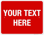 Personalized Custom Red Background Customize for Office, Business, Workplace, Home, Airbnb, Delivery Sign, 24x30 Inches, Rust Free .063 Aluminum, Fade Resistant, Made in USA by Sigo Signs