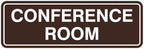 Standard Conference Room Sign - Dark Brown - Medium 1 Pack