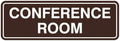 Standard Conference Room Sign - Dark Brown - Large 1 Pack